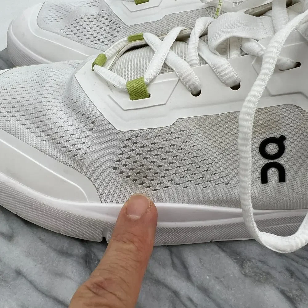 On Womens 11 Shoes White The Roger Spin Sneakers Lace Up Mesh Tennis 3WD11482260
